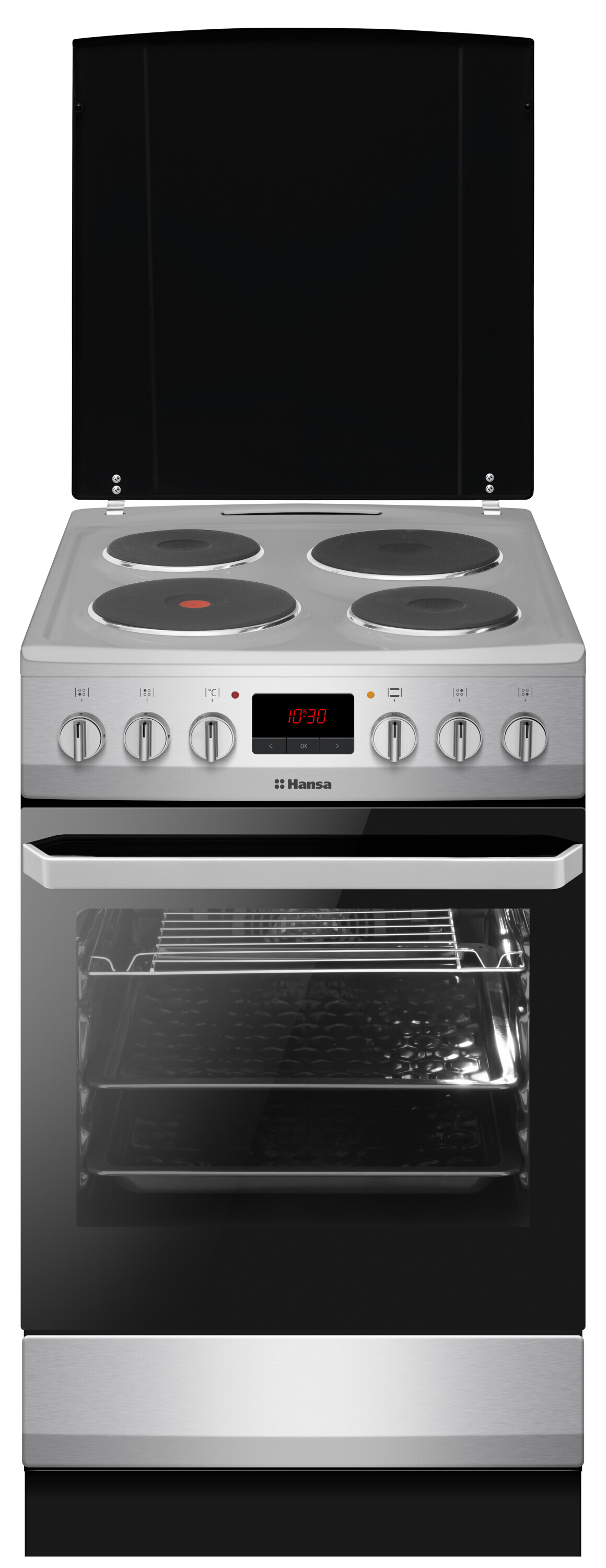 Freestanding cooker with electric hob