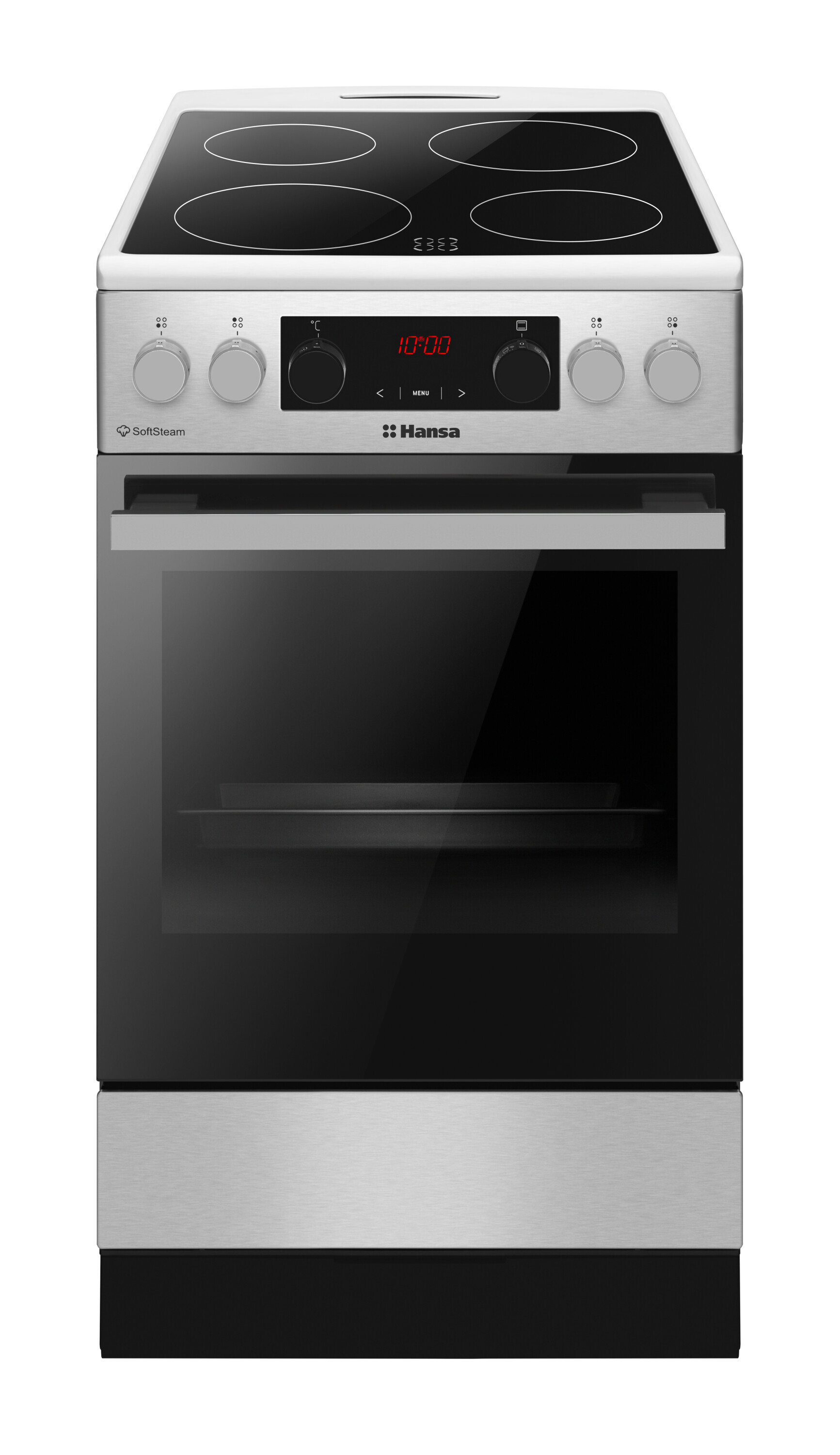 Freestanding cooker with ceramic hob