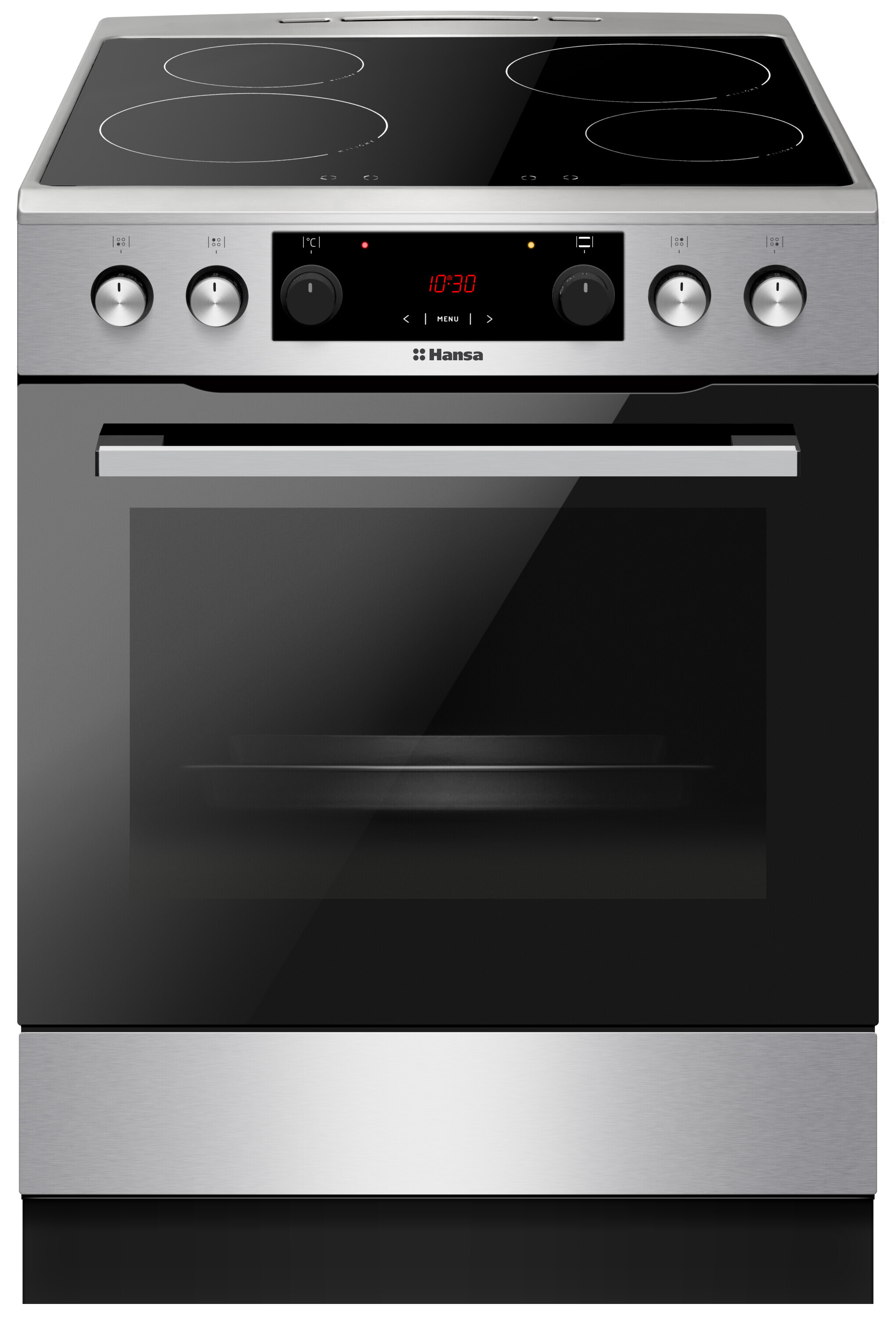 Freestanding cooker with induction hob